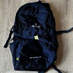 Amazon Navy Blue Backpack with Neon and Reflective Accents